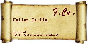 Feller Csilla névjegykártya